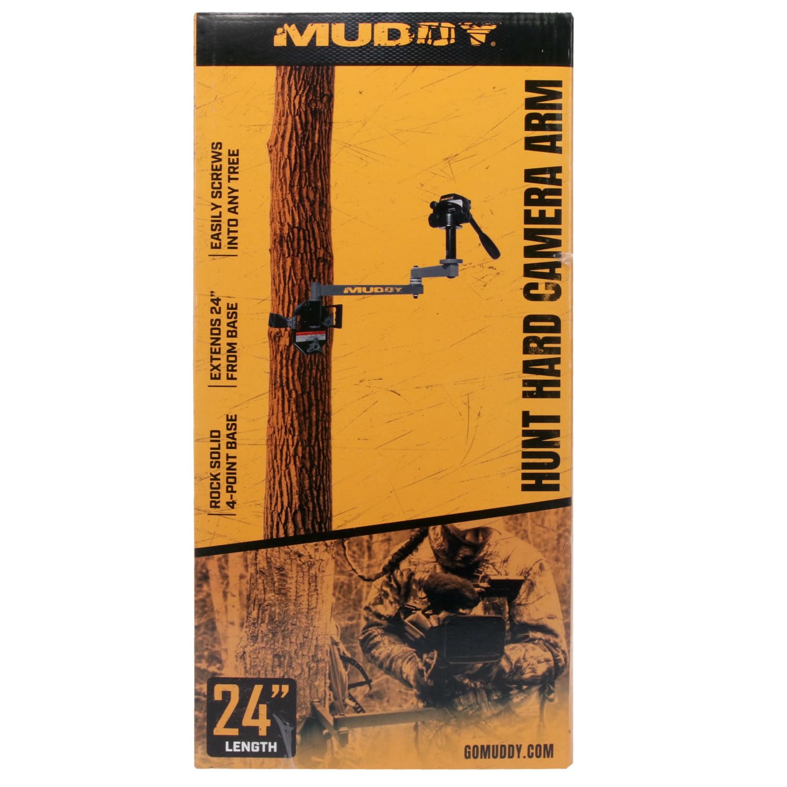 MUDDY Hunt Hard Compact Durable Aluminum Lightweight Ergonomic Portable Easy-to-Install Silent Outdoor Camera Arm | 24" Reach with Over 5 Points of Adjustment - Image 6